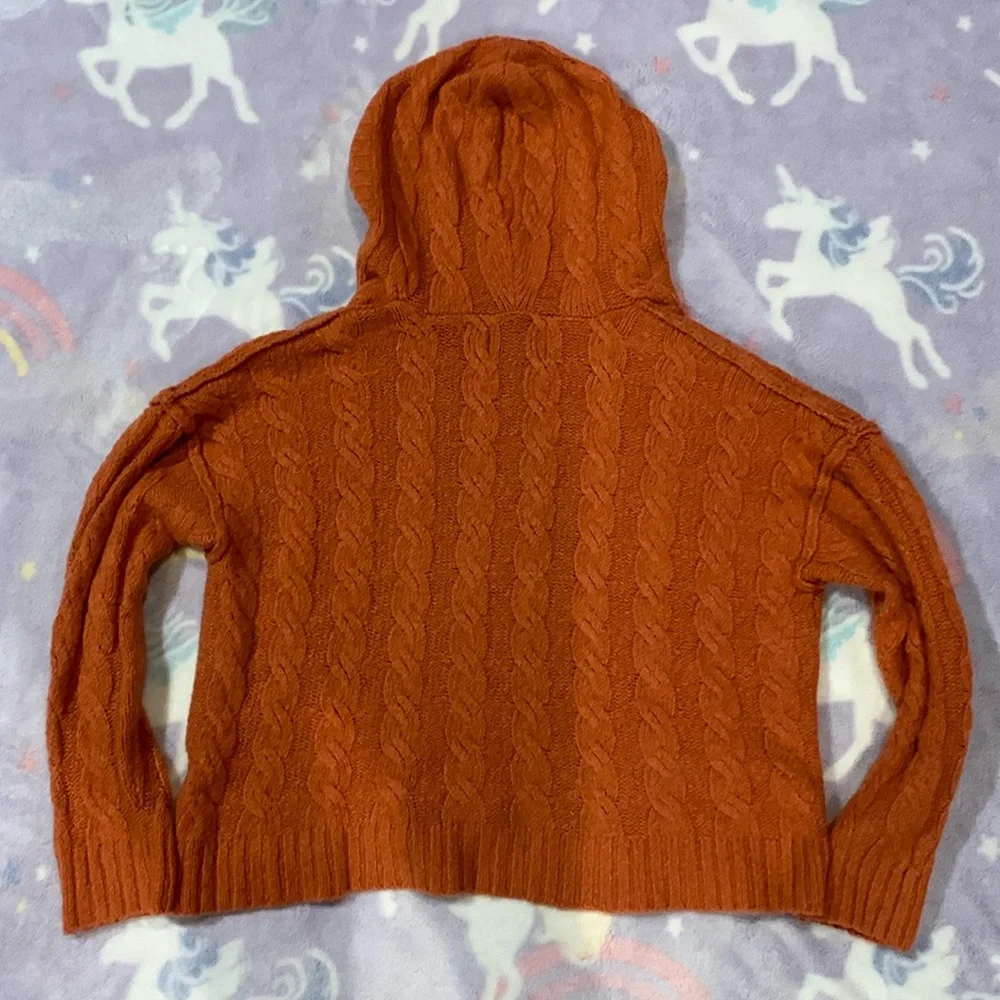 American Eagle Soft & Cozy Hoodie Sweater Coral - Picture 5 of 9